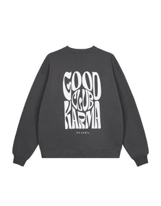 Oversized Sweatshirt Good Karma Club I Anthracite