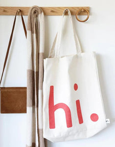 Tote Bag Hi I Coral