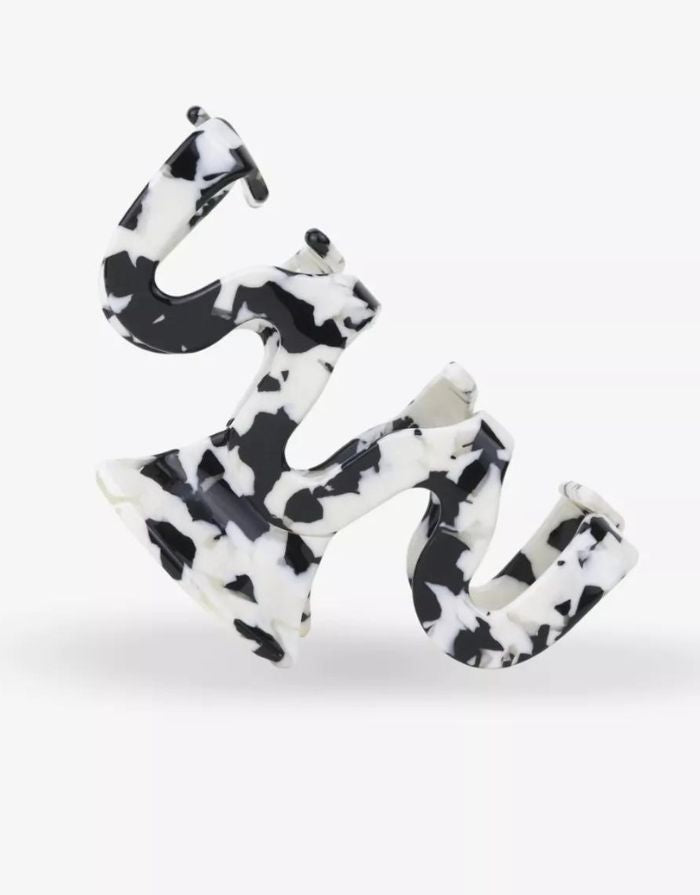 Haarklammer I Grand Wave Black Marble