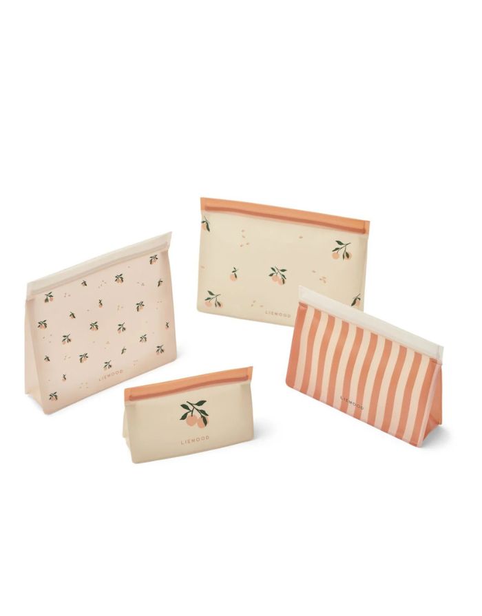 Mehrweg-Lebensmittelbeutel Keith 4er-Set I Peach/Sea Shell