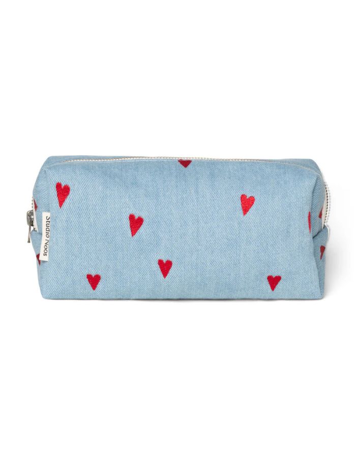 Tasche Kosmetik Denim I Blue Hearts