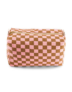 Kulturtasche Vic I Checks Strawberry Caramel