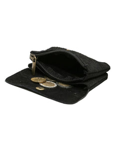 Portemonnaie Leder Klein I Schwarz