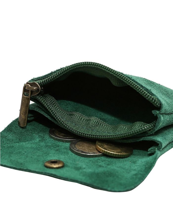 Portemonnaie Leder Klein I Grün