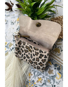 Portemonnaie Leder Klein I Leo/Taupe
