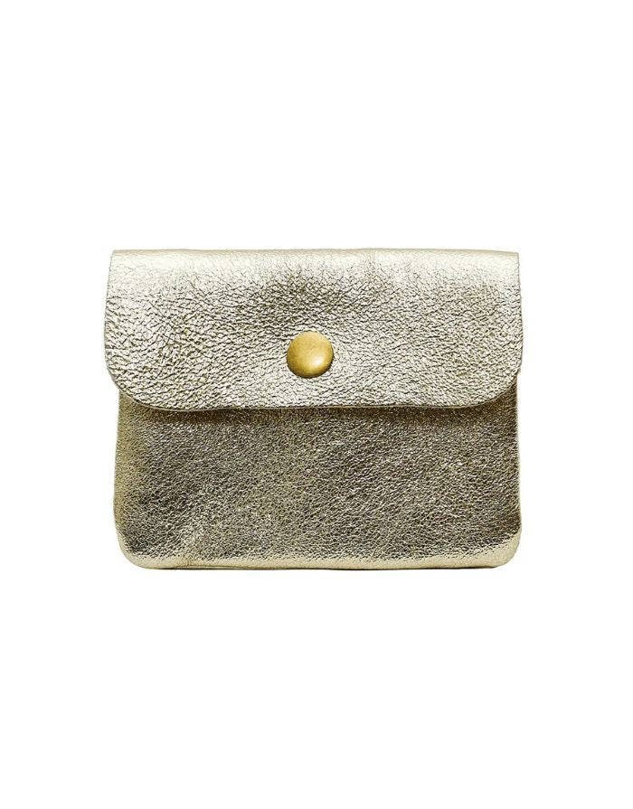 Portemonnaie Leder Klein I Gold