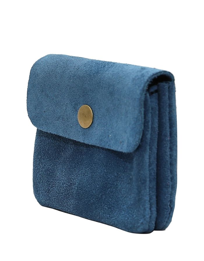Portemonnaie Leder Klein I Blau