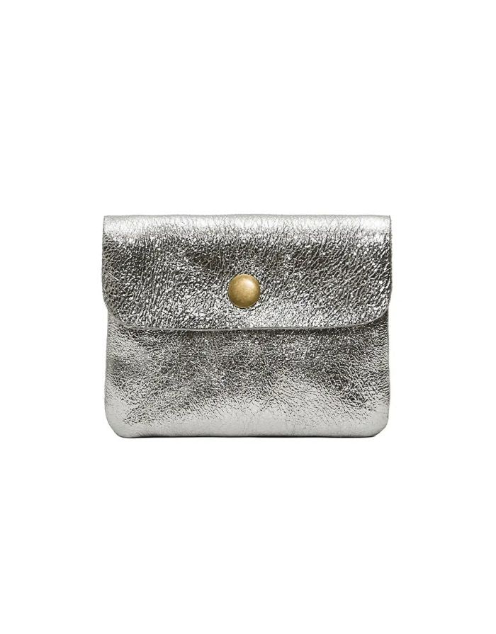 Portemonnaie Leder Klein I Silber