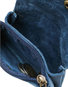 Portemonnaie Leder Klein I Blau