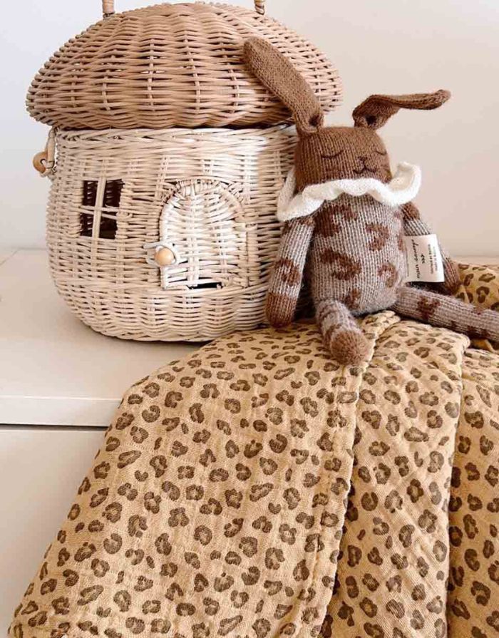 Musselin Swaddle Tuch Bianca 110x110cm I Mini Graou Coffee