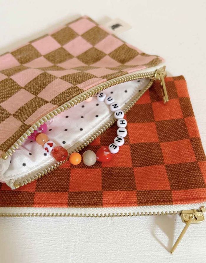 Purse Marie I Checks Strawberry Caramel
