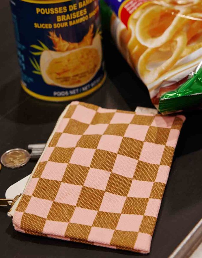 Purse Marie I Checks Strawberry Caramel