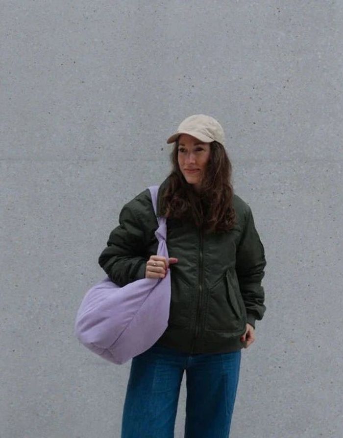 Mom Bag Cord I Lilac