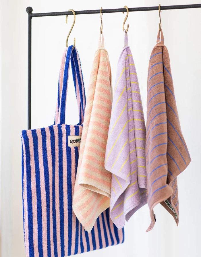 Beutel Frottee I Dazzling Blue/Rose