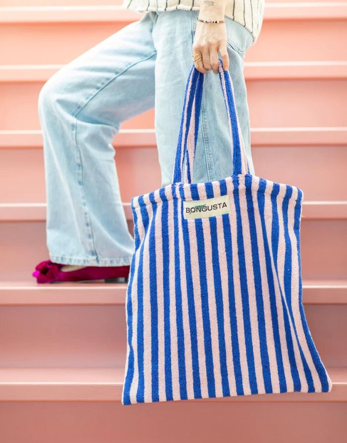 Beutel Frottee I Dazzling Blue/Rose