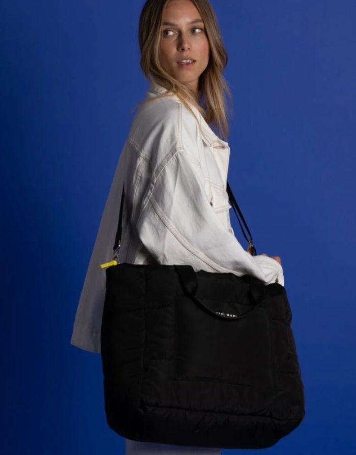 Padded Tote Bag Large I Black