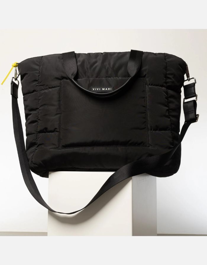 Padded Tote Bag Large I Black