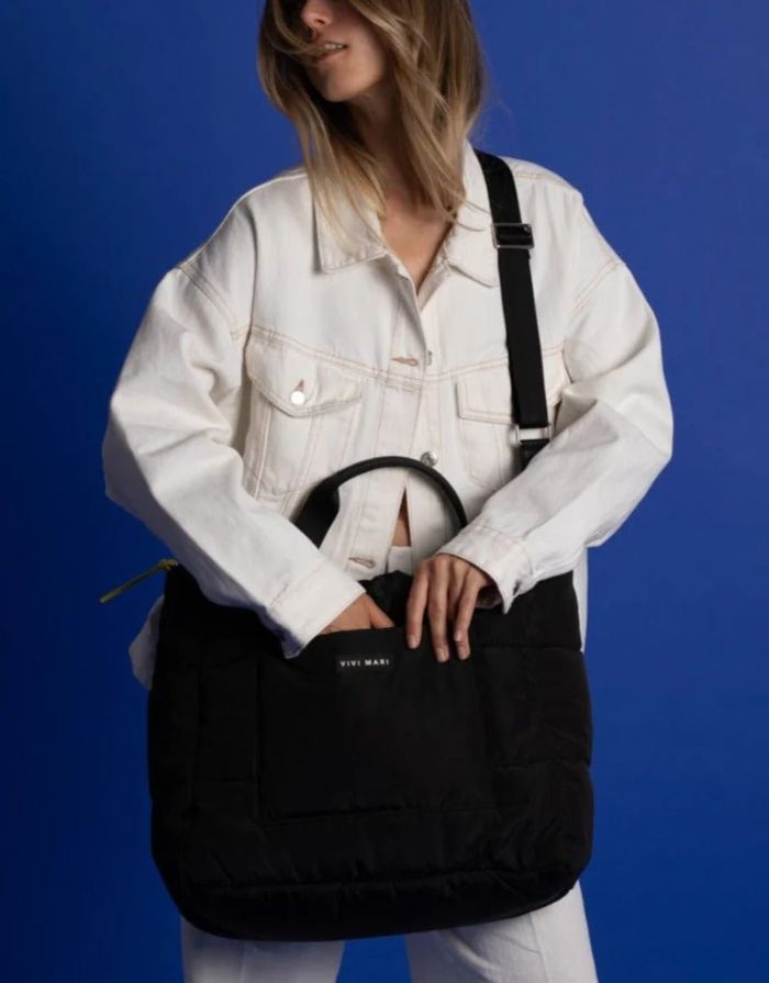 Padded Tote Bag Large I Black