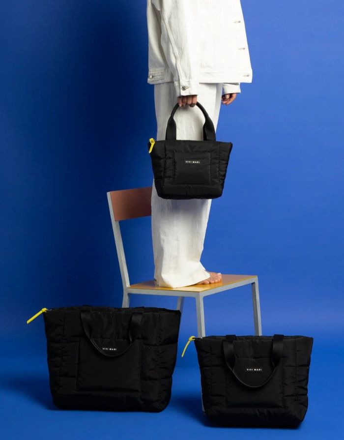 Padded Tote Bag Large I Black