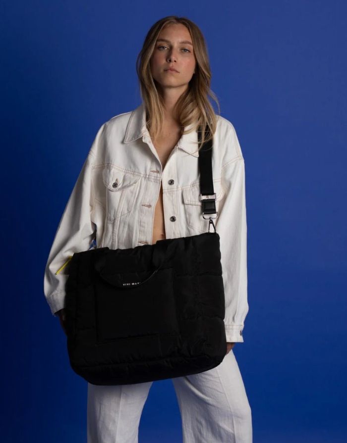 Padded Tote Bag Large I Black