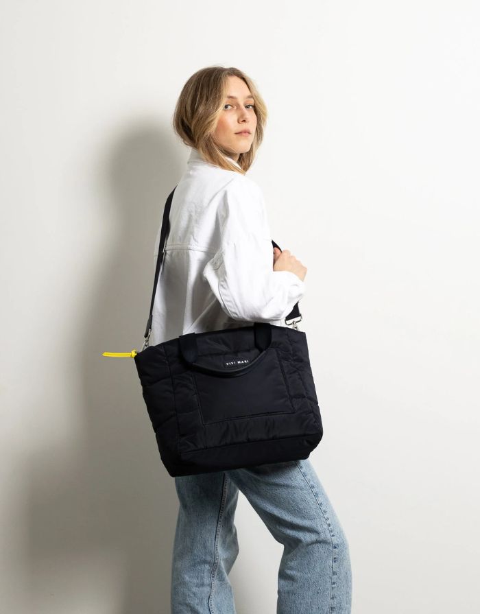 Padded Tote Bag Medium I Black