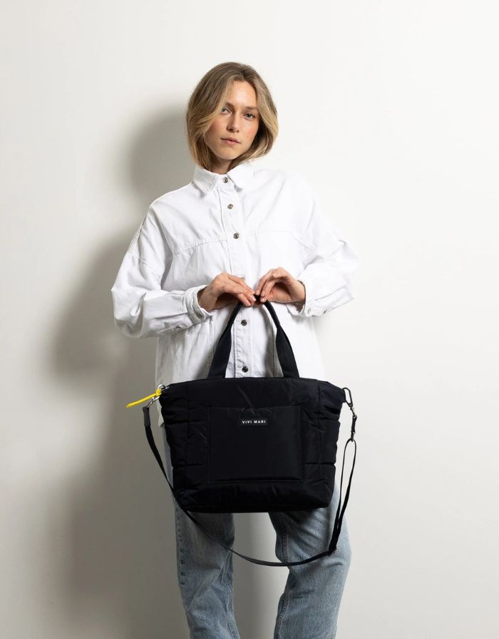 Padded Tote Bag Medium I Black