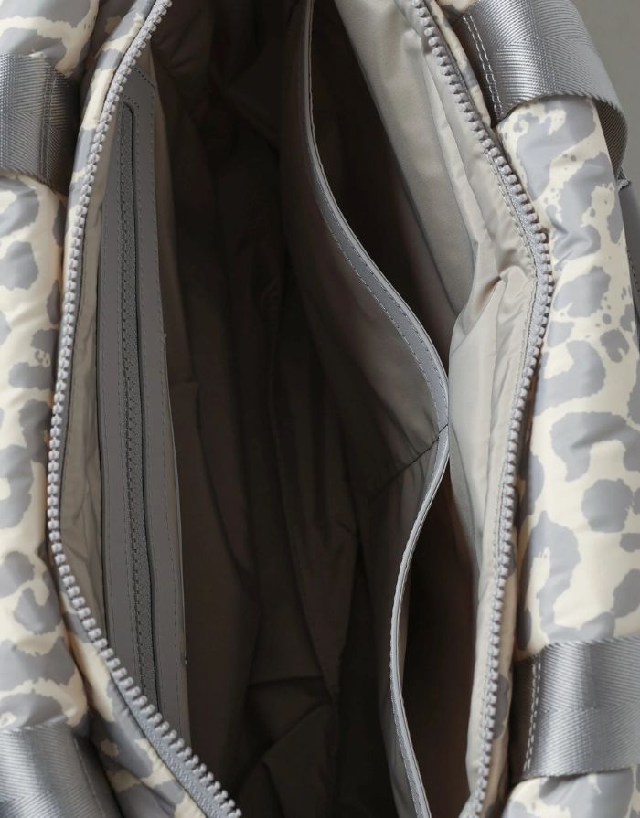 Padded Tote Bag Medium I Leo Splashes Grey/Sand