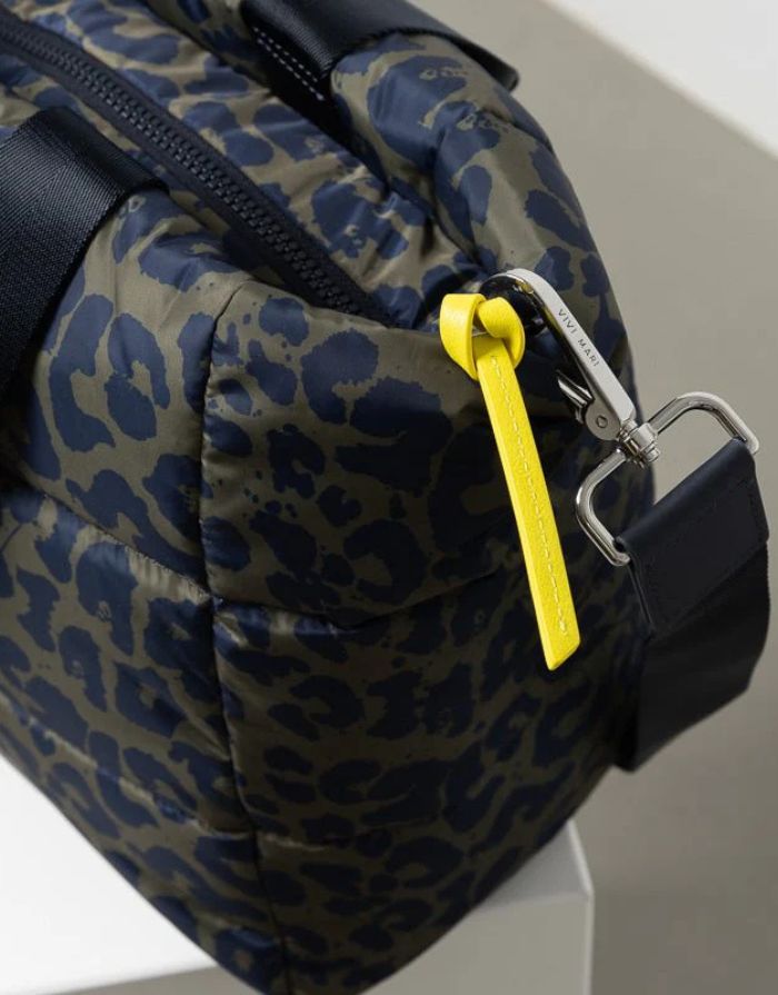 Padded Tote Bag Medium I Leo Splashes Navy/Olive