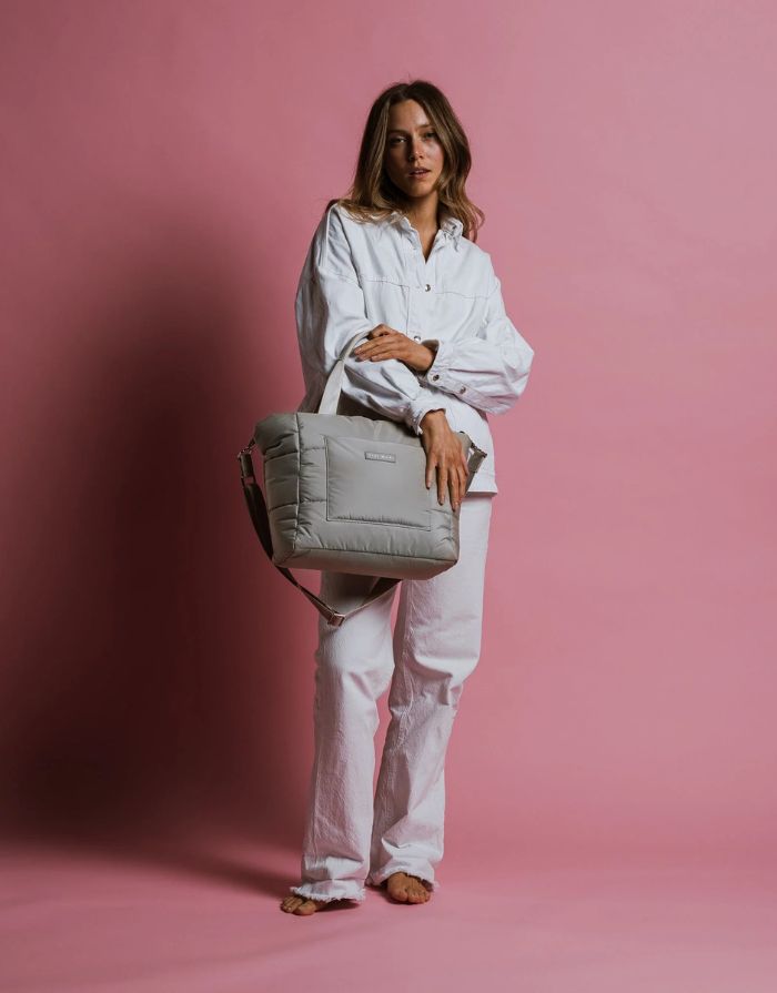 Padded Tote Bag Medium I Stone