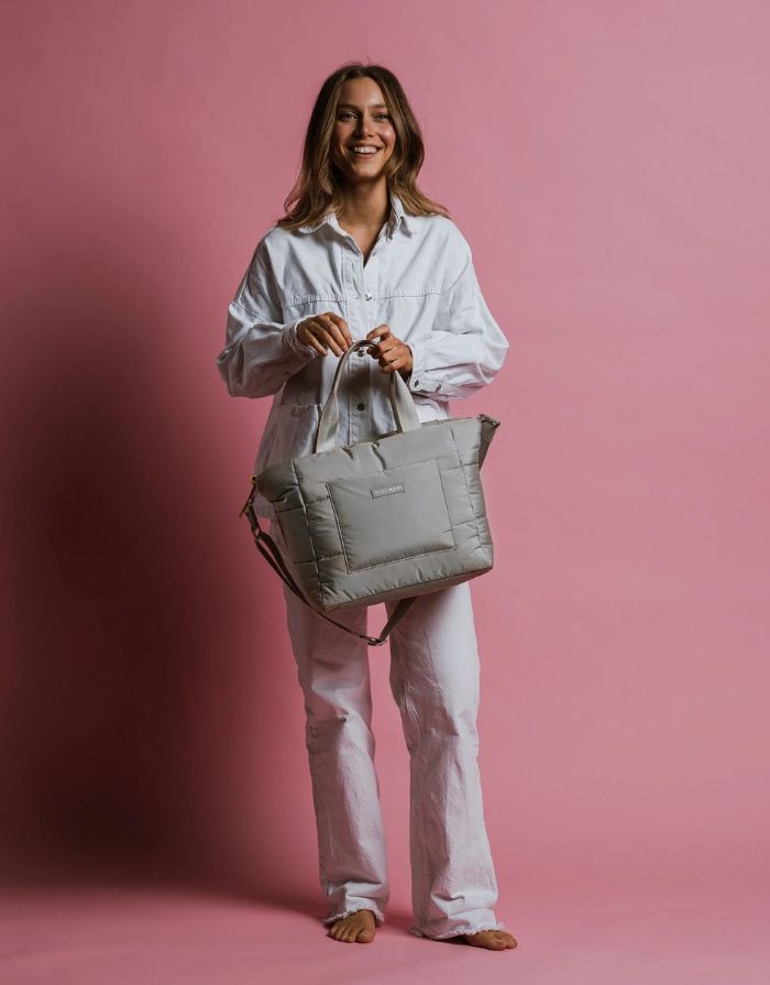 Padded Tote Bag Medium I Stone