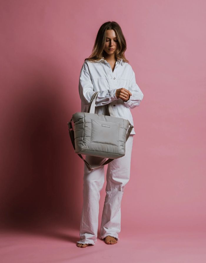 Padded Tote Bag Medium I Stone