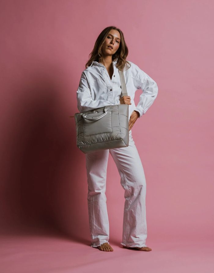 Padded Tote Bag Medium I Stone