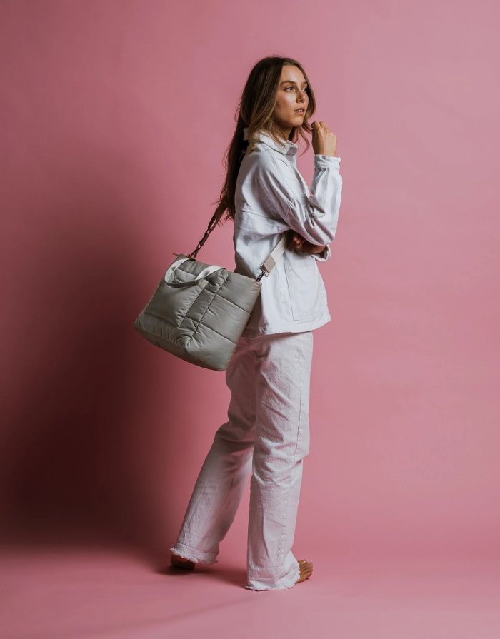 Padded Tote Bag Medium I Stone