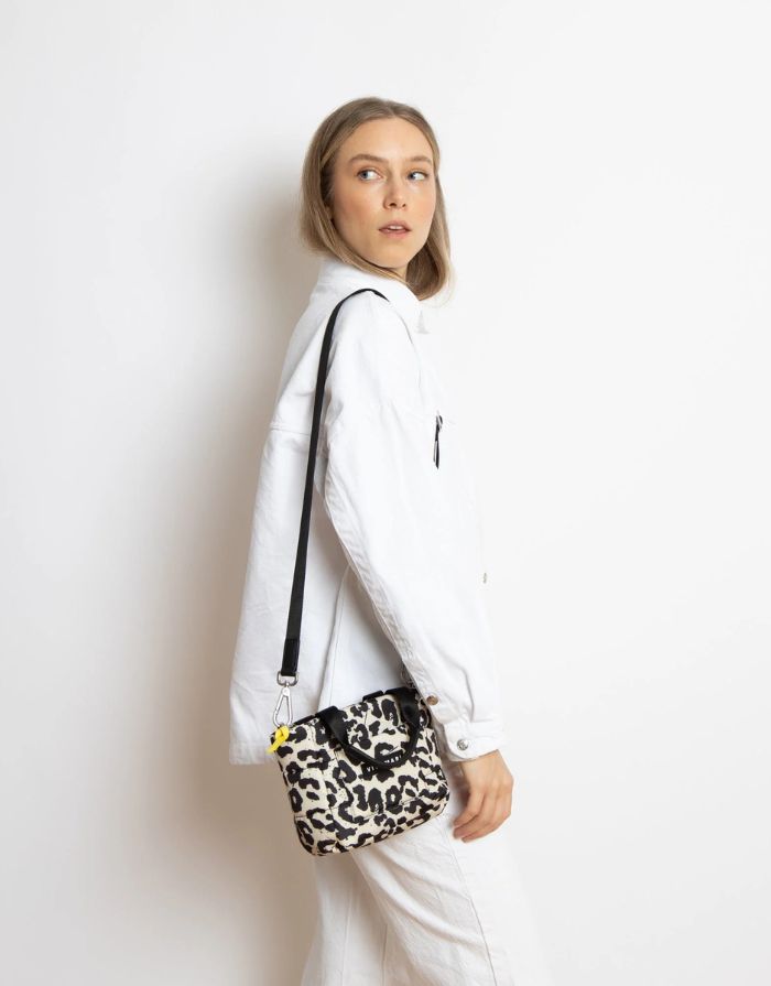 Padded Tote Bag Mini I Leo Splashes Black/Sand