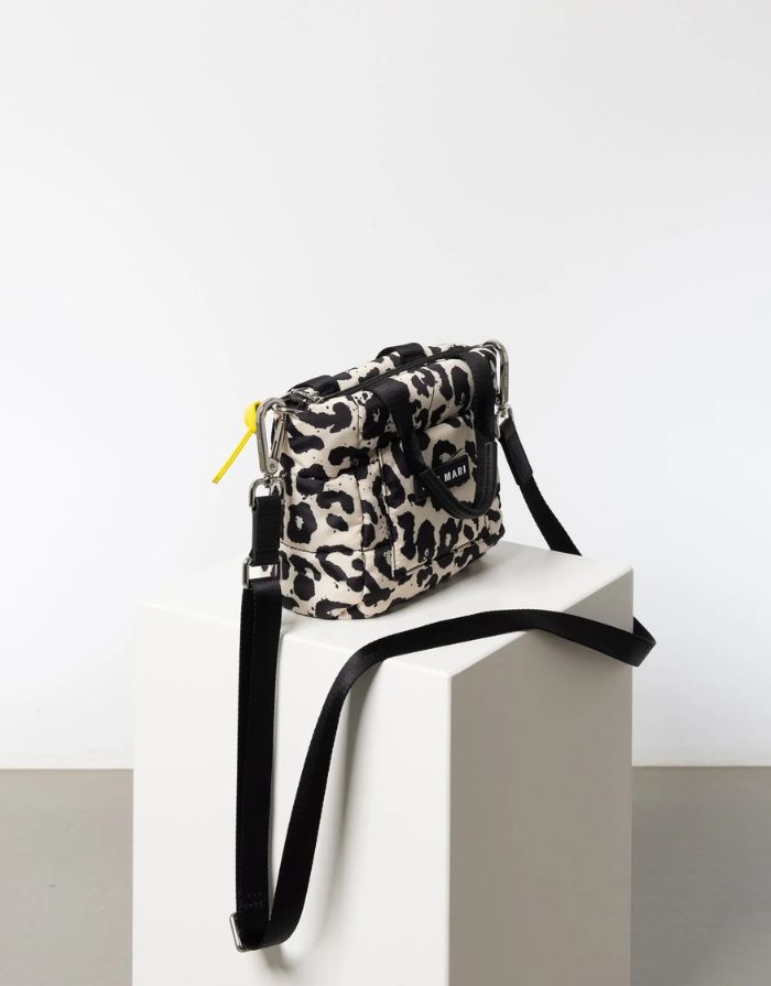 Padded Tote Bag Mini I Leo Splashes Black/Sand