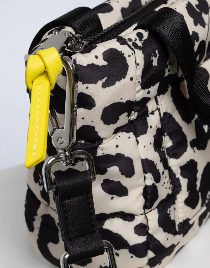 Padded Tote Bag Mini I Leo Splashes Black/Sand
