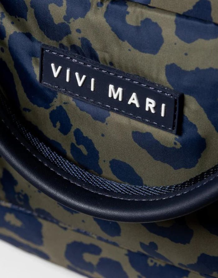 Padded Tote Bag Small I Leo Splashes Navy/Olive