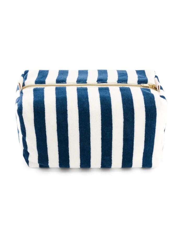 Kulturtasche Frottee Vic I Stripes Midnight Ecru