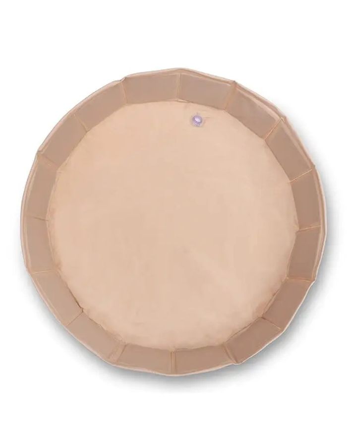 Beiger Hundepool Bonebash ø80 cm von Swim Essentials mit Knochenprint – perfekte Abkühlung für Hunde im Sommer.