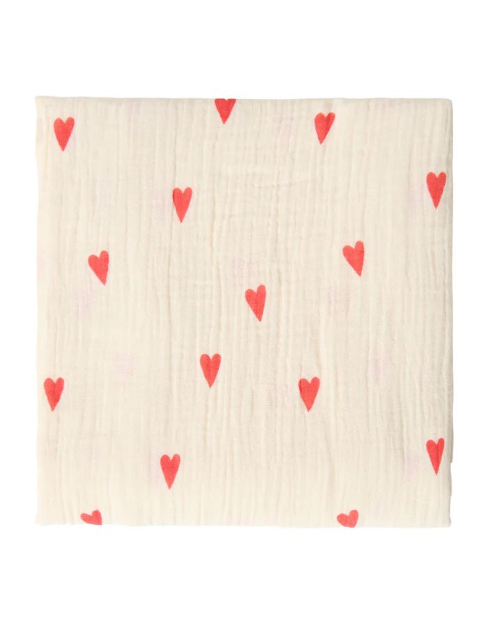 Musselin Swaddle 120 x 120cm I Natural Hearts