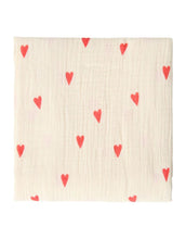 Laden Sie das Bild in den Galerie-Viewer, Musselin Swaddle 120 x 120cm I Natural Hearts
