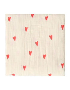 Musselin Swaddle 120 x 120cm I Natural Hearts