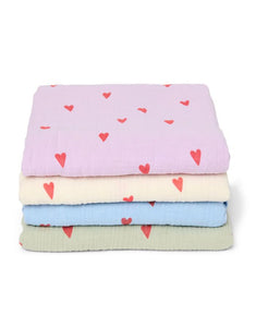 Musselin Swaddle 70x70cm I Natural Hearts