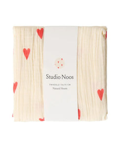 Musselin Swaddle 70x70cm I Natural Hearts