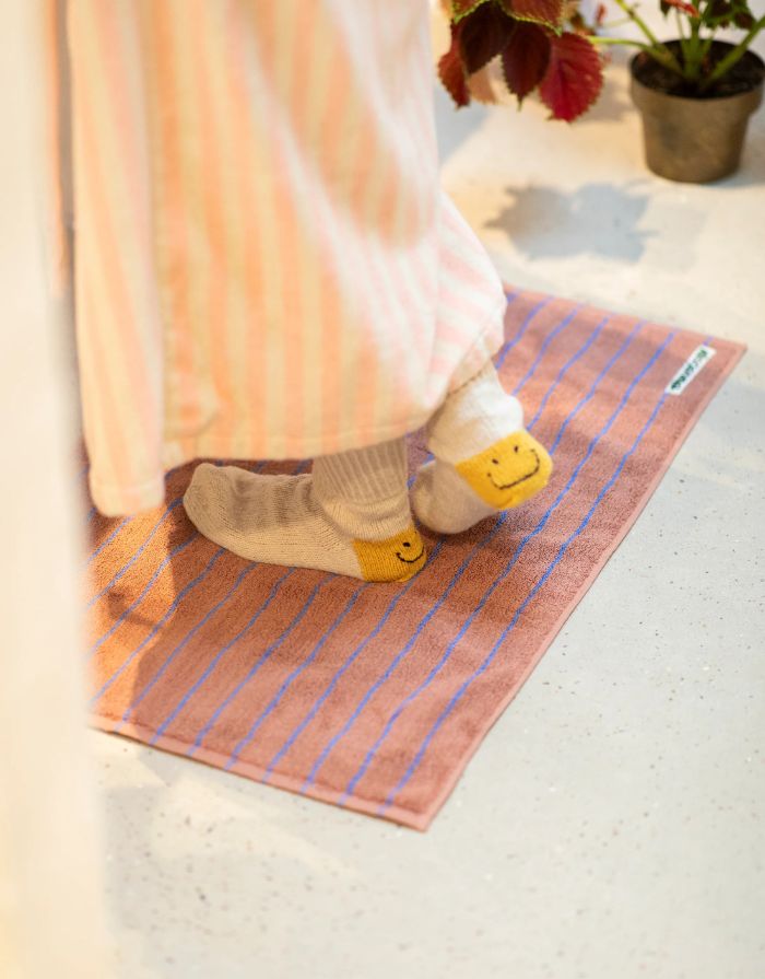 Badematte Naram I Camel/Ultramarin