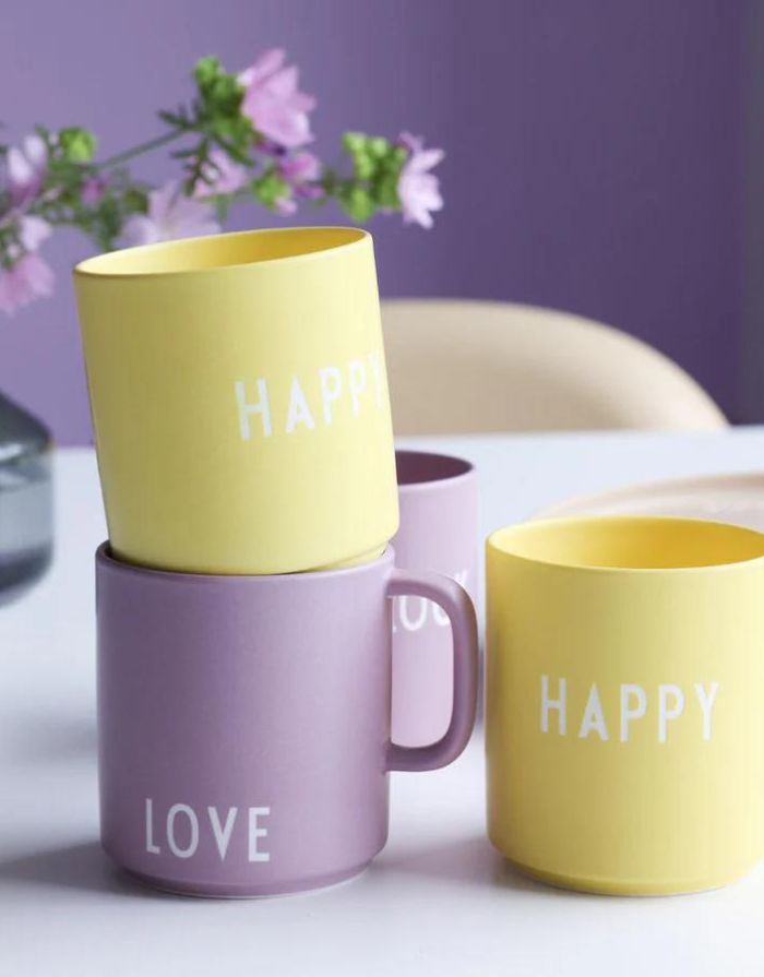 Porzellan Becher Favourite Cup I Happy