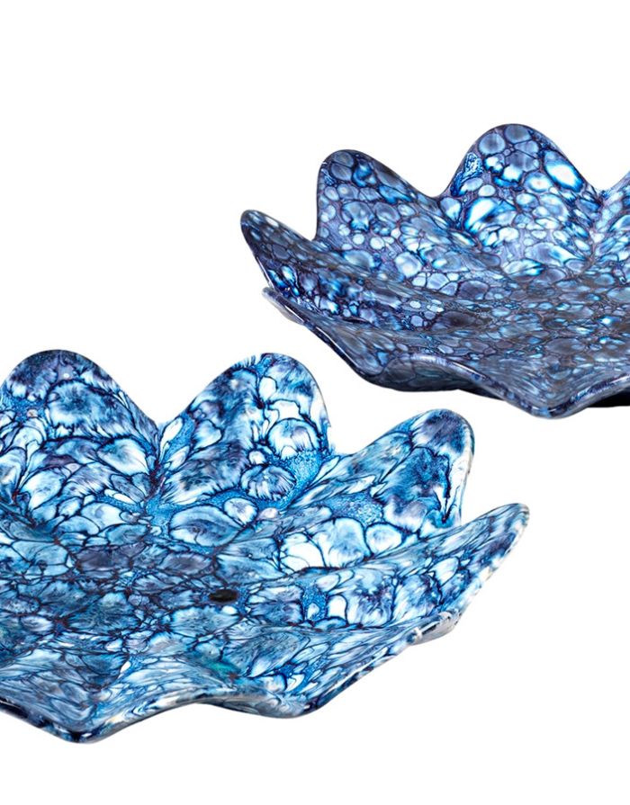Deko Schale Lilja I Intense Blue/White