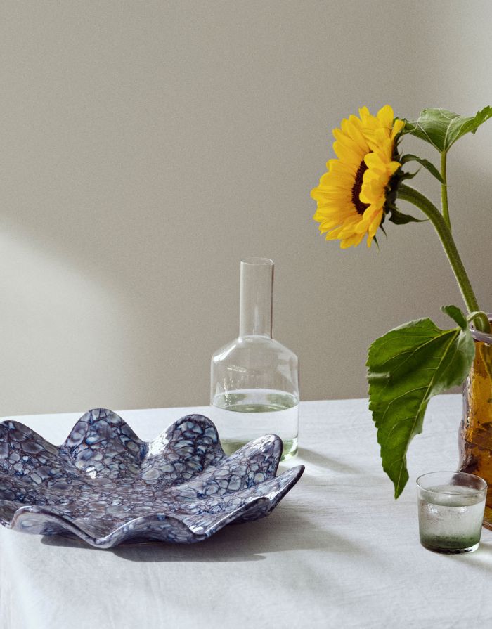 Deko Schale Lilja I Intense Blue/White