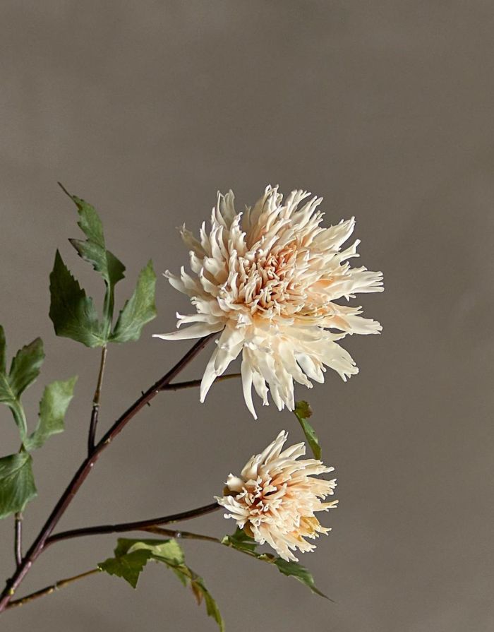 Kunstblume Chrysantheme Stiel verzweigt I Natur