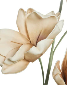 Kunstblume Happia Schaum 17cm I Natur